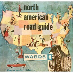 1959 Montgomery Ward Riverside North America Road Guide Atlas Riverside DWQQ1
